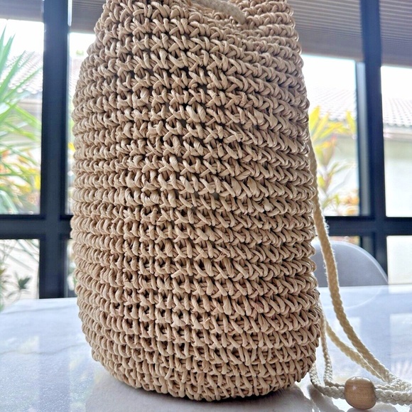 Wover Straw Fringe Rattan Summer Beach main image 6